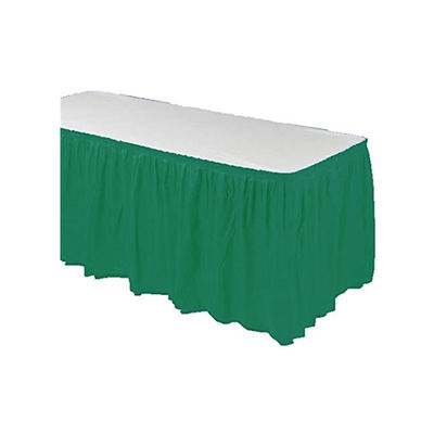 Юбка таблицы партии изумрудно-зеленой устранимой водоустойчивой юбки таблицы пластиковая