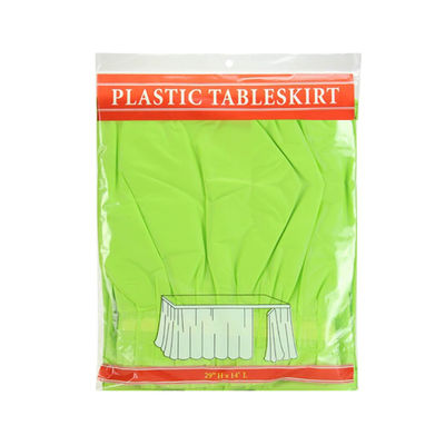 Раздражанные устранимые пластиковые юбки таблицы с встроенной слипчивой линией
