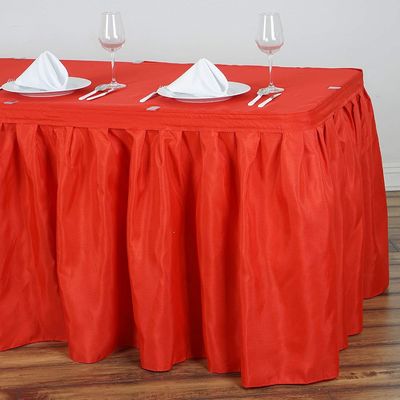 Элегантные устранимые пластиковые юбки таблицы с встроенной слипчивой линией