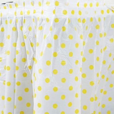 Свет - желтое современное простое событие партии юбки таблицы квадрата стиля поставляет юбку таблицы украшения