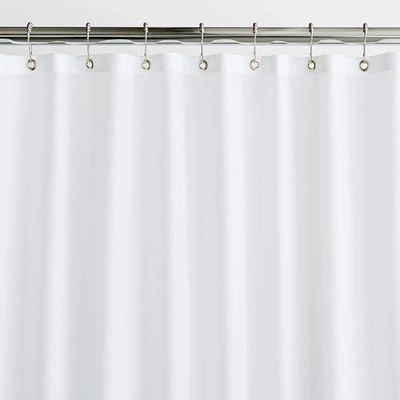 Белые занавесы ливня ванной комнаты оптовой продажи ПЭВА пластиковые водоустойчивые толстые с крюками