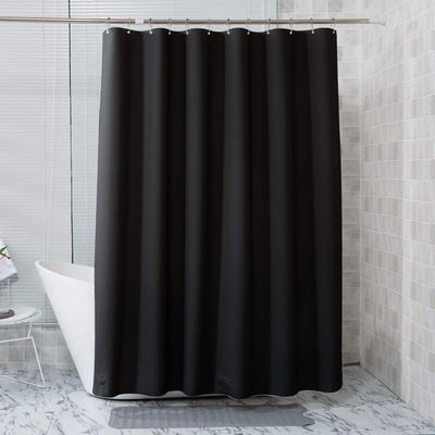 Занавес ливня ванны пластмассы ПЭВА ясной черной ванной комнаты Валмарт цвета устранимый
