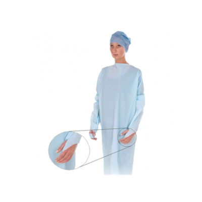 Мантия CPE мантии изоляции водоустойчивой одежды медицинского использования устранимая с задними связями