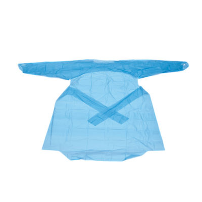 Мантия CPE мантии изоляции водоустойчивой одежды медицинского использования устранимая с задними связями
