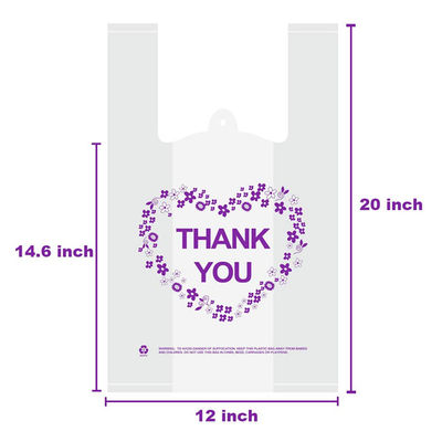 Высококачественный пластиковый ясный жилет регулирует хозяйственные сумки футболки сумок с изготовленным на заказ логотипом