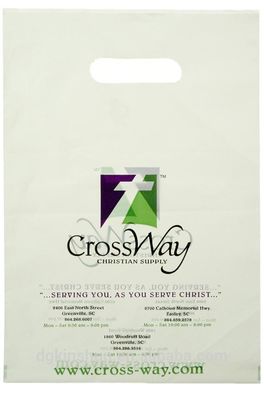 Хозяйственные сумки пластикового изготовленного на заказ логотипа ЛДПЭ/ХДПЭ многоразовые для магазина канцелярских принадлежностей