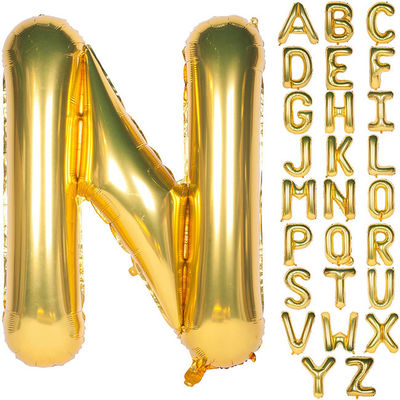 Воздушные шары письма алфавита Mylar фольги гелия золота для украшения дня рождения свадьбы