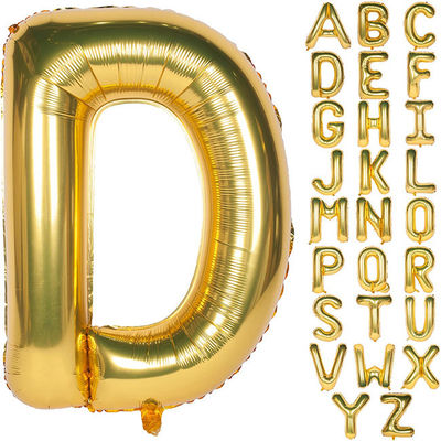 Воздушные шары письма алфавита Mylar фольги гелия золота для украшения дня рождения свадьбы